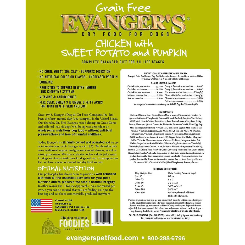 Chicken Sweet Potato & Pumpkin Grain Free Dry Dog Food Y94722