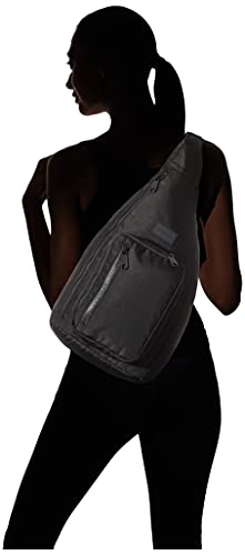 Black Recycled Sling Backpack Q53211