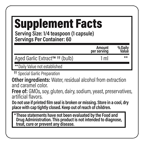 Aged Garlic Extract Liquid, 4 Ounces L60174