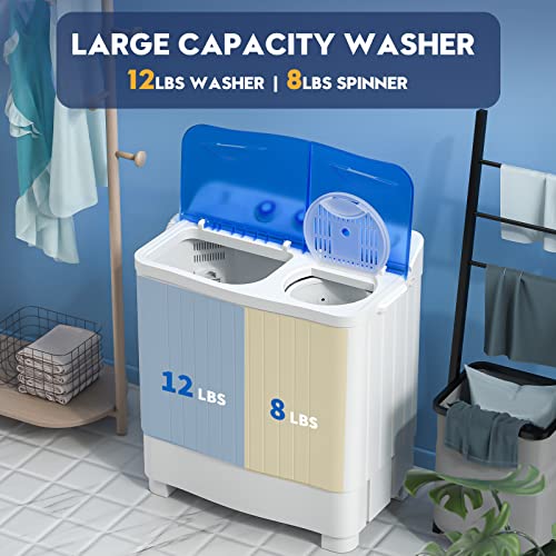 Portable Twin Tub Washing Machine with Spinner G254037