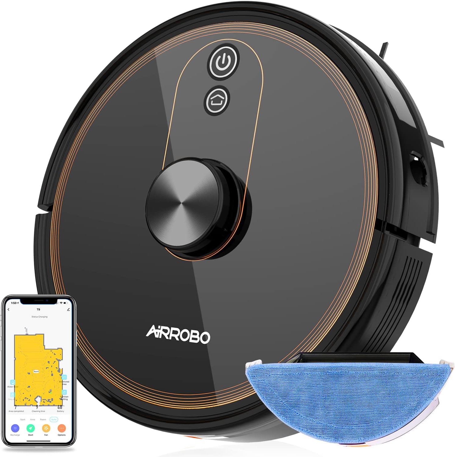 Robot Vacuum and Mop with Auto Dirt Disposal, Lidar Navigation, 250Min Runtime, 2700Pa Suction J280