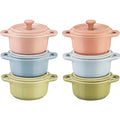 6-pc Mini Round Ceramic Cocotte Set E39222