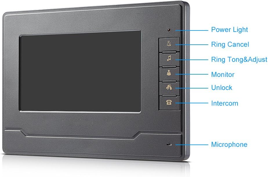 Wired 7 Inches Video Intercom System with HD Camera X7701