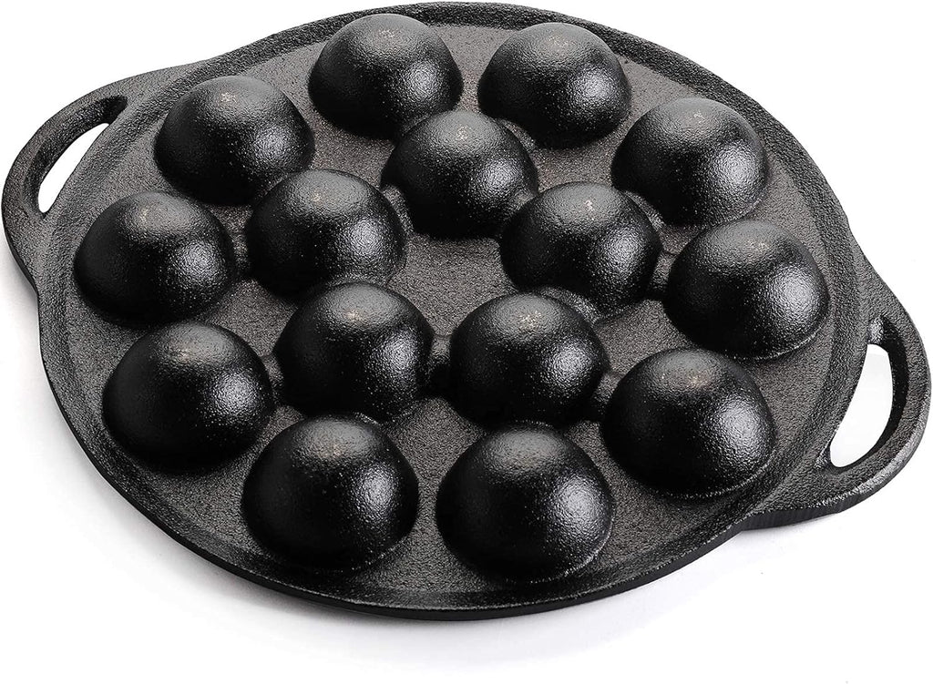 Non-Stick Cast Iron Aebleskiver Pan, 1.5" diameter Z38642