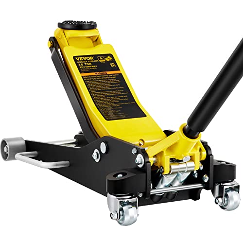 3 Ton Low Profile Aluminum Steel Racing Floor Jack with Dual Pistons Quick Lift Pump D970652