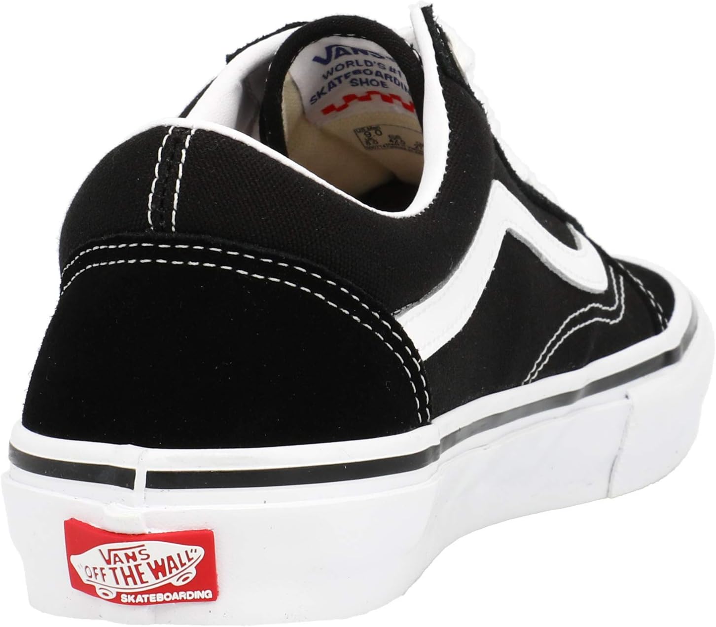 Black/White Skate Sneaker, Size 8.5 Y105