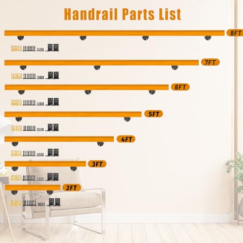 6ft Pine Handrails for Indoor Stairs T2285