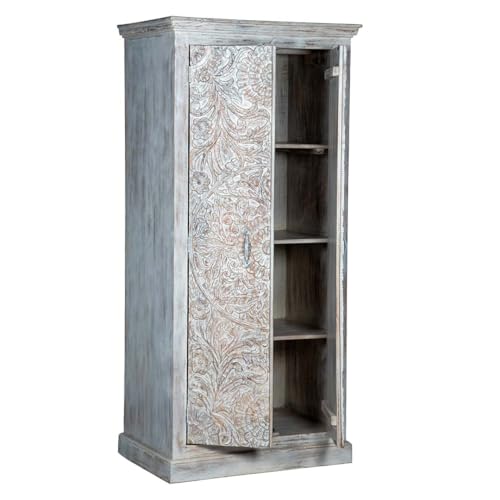 White Solid Wood Wardrobe Z9381