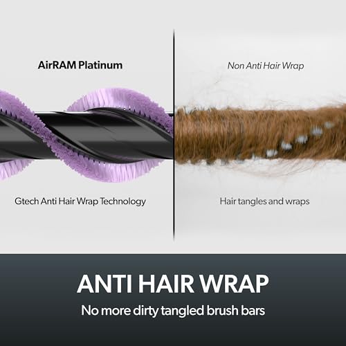 Cordless Vacuum Cleaner with Anti-Hair Wrap Brush Bar and Rechargeable 22v Li-ion Battery D389493