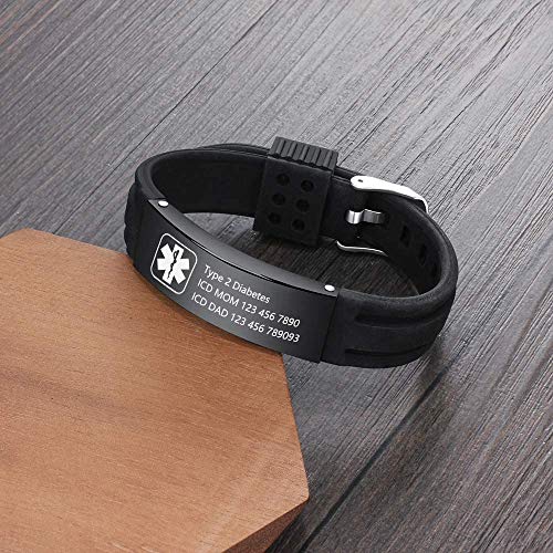 Silicone Medical Alert Bracelets I190047