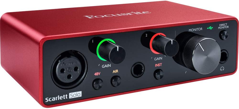 Blue Blackout XLR Condenser Microphone Bundle with Focusrite Scarlett Solo Audio Interface X5432
