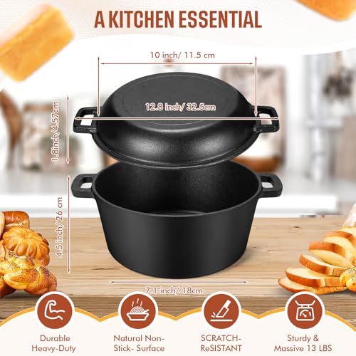 Pre Seasoned Cast Iron Dutch Oven with Lid I2984