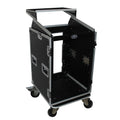16U Rack x 10U Top Mixer DJ Combo Flight Case with Laptop Shelf P69014