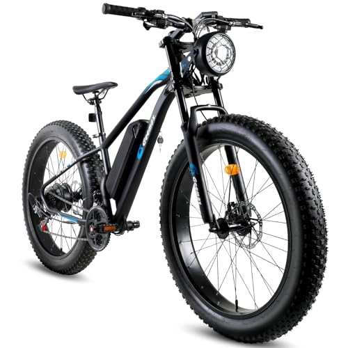 26" x 4.0 Fat Tire Electric Bike, 1000W Peak 1500W 48V 15.6Ah Lithium Battery, 35MPH, 21-Speed B60097