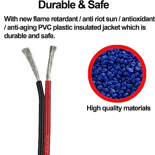 18 AWG 20 Feet 10 ft Black 10 ft Red 18 Gauge Silicone Wire Hook Up Wire Cable Flexible Tinned Copper Wire N7050