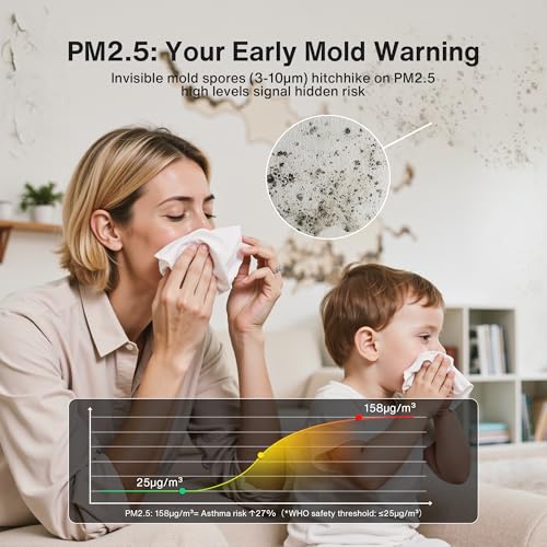 16 in 1 Air Quality Monitor with 7" Display White V455591