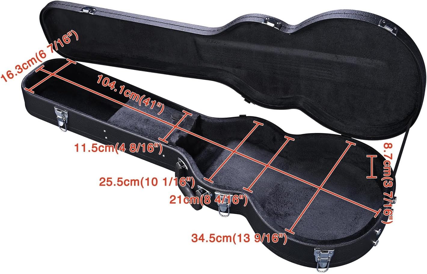 Black Lockable Electric Guitar Hard Case L423281