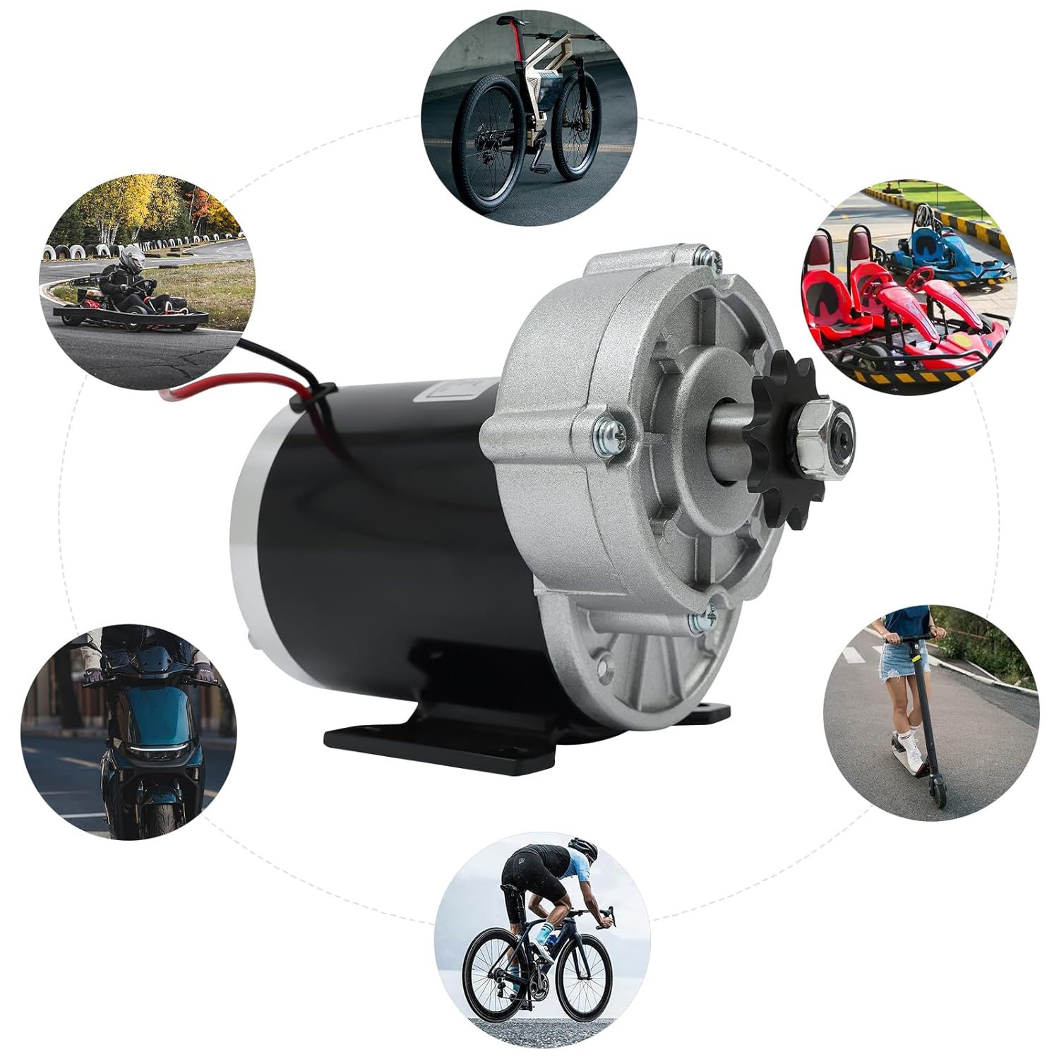 600W 24V 450RPM Brushed DC Reduction Motor T322815
