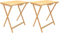 Folding TV Tray Table Set of 2, Bamboo F5543