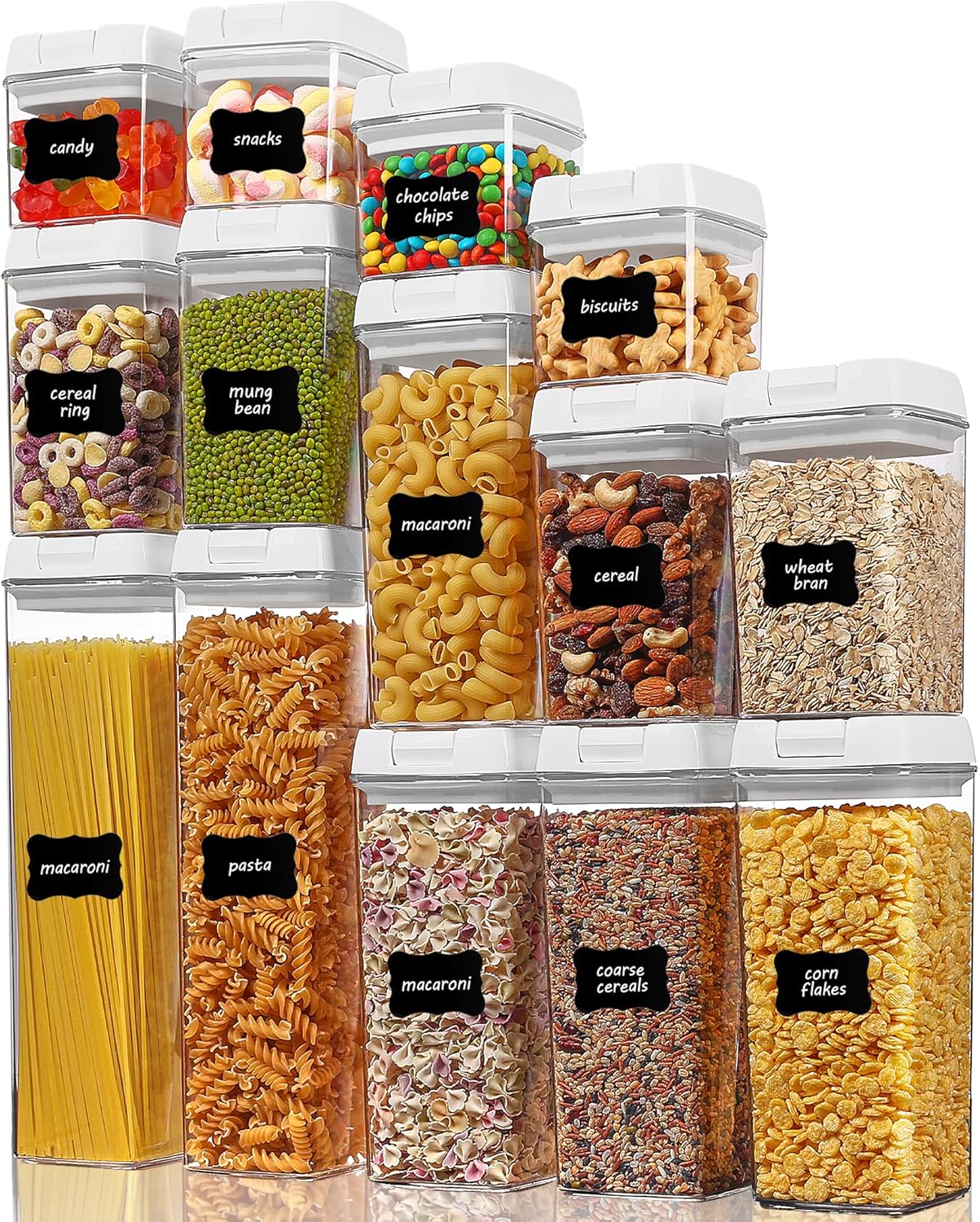 14 PCS Airtight Food Storage Containers Set with Easy Lock Lids T151714