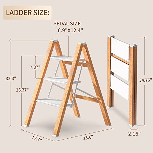 Aluminum Folding Step Stool with Anti-Slip Pedal, 330 lbs F614