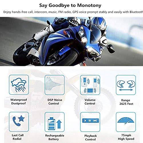 Motorcycle Communication System Helmet Bluetooth Headset I863036