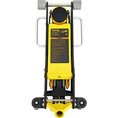 3 Ton Low Profile Aluminum Steel Racing Floor Jack with Dual Pistons Quick Lift Pump D970652