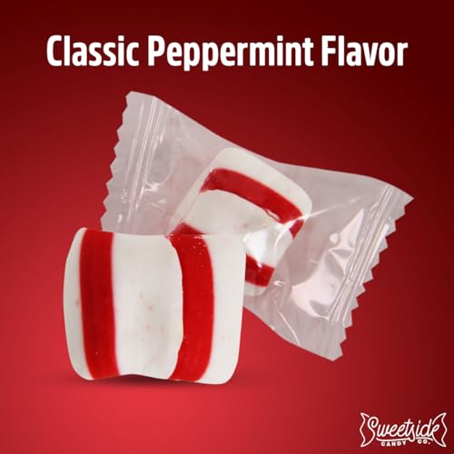 Soft Peppermint Candy Mints, 5lb bulk individually wrapped peppermint puffs I800