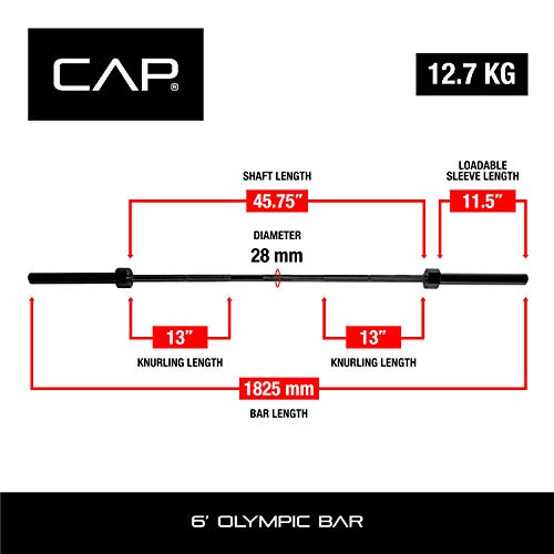 6-Foot Solid Olympic Bar Z659636
