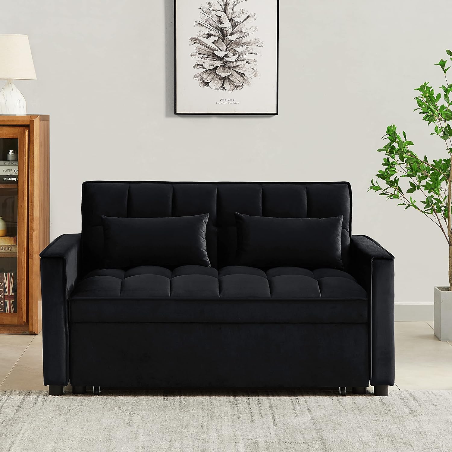 3 in 1 Convertible Sleeper Sofa Couch with Pull Out Bed P24196