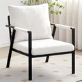 Black Teddy Velvet Accent Chair with Metal Leg U30021