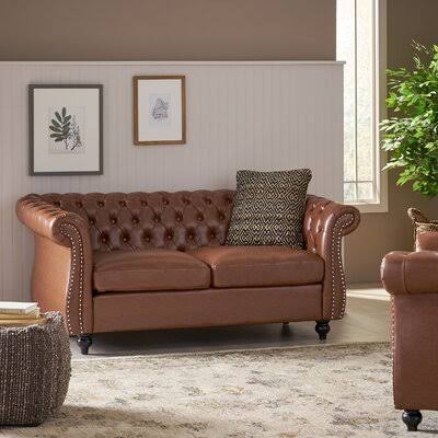 Rolled Arm Chesterfield Loveseat U786639