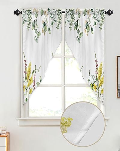 36"x45" Floral Valances Window Curtains 2 Panel Sets Z377