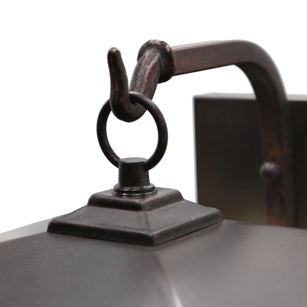 Bronze Outdoor Mission Stained Glass Wall Sconce R34844
