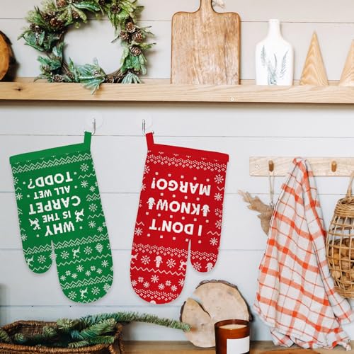 2Pcs Funny Holiday Oven Mitts Pot Holders O744442