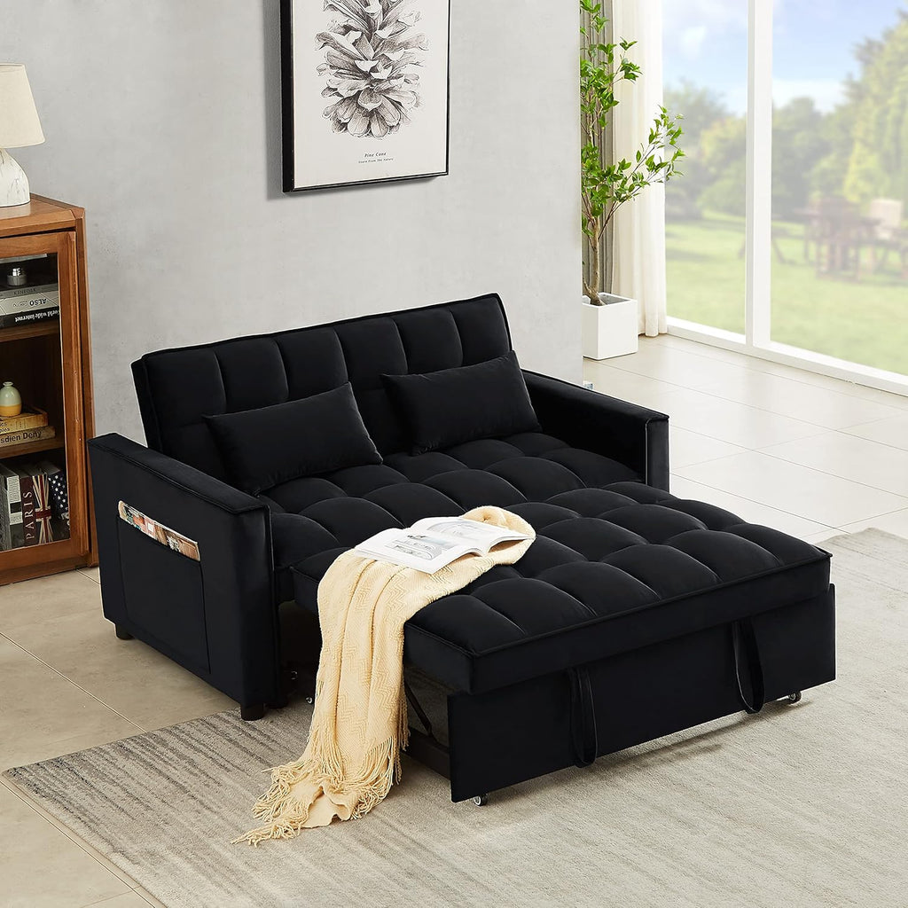 3 in 1 Convertible Sleeper Sofa Couch with Pull Out Bed P24196