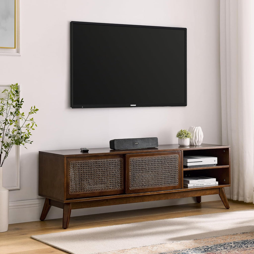 Walnut Tan MDF Wood TV Stand M305919