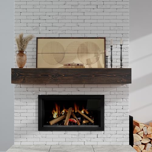 Oak Floating Mantel Shelf 60 X 9 X 6 inch J16142