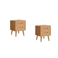 Solid Wood Night Stand with Two Drawers Y823