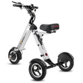 Electric Scooter 3 Wheels Foldable Trike with Seat, Light Weight, 10 Inch Pneumatic Tires I6085