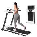 White Portable Folding Treadmill with LED Display X931