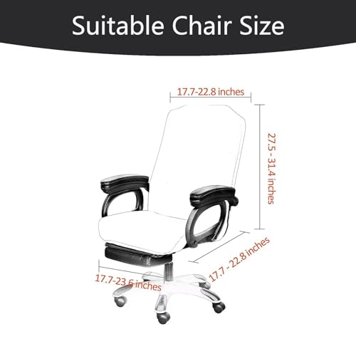 Large Black High Back Chair Cover with Zipper M2612