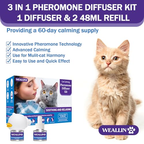 Cat Calming Diffuser Kit with 1 Diffuser + 2 Refill 48ml Vial O852