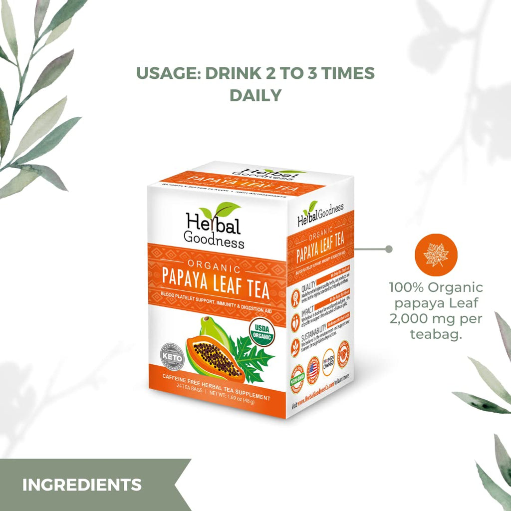 Organic Papaya Leaf Extract Tea 24bags H9941