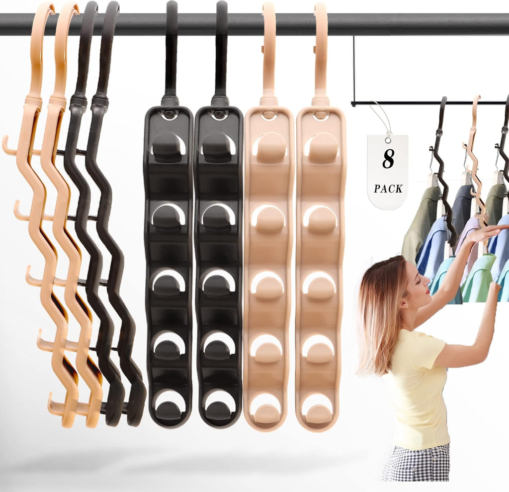8 Pack Plastic Space Saving Closet Organizers I614811