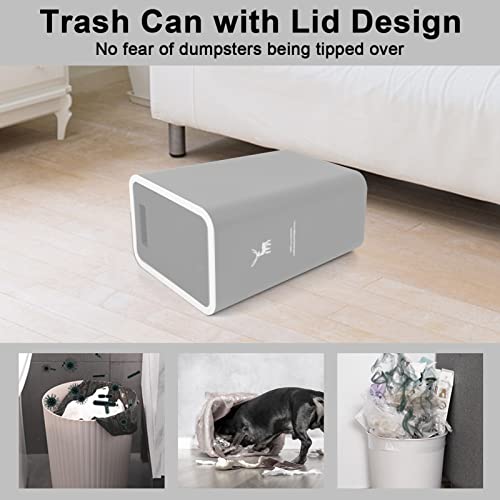 2 Pack 4 Gallons Plastic Trash Can with Lid G303021