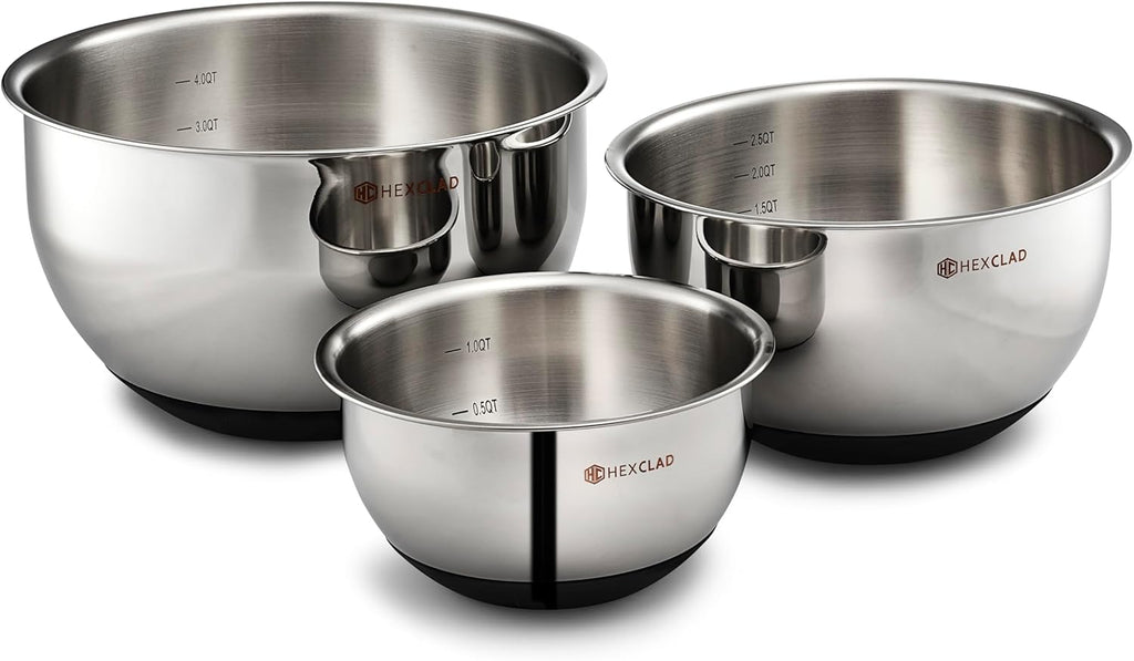 3-Piece Stainless Steel Mixing Bowl Set with Lids H850932