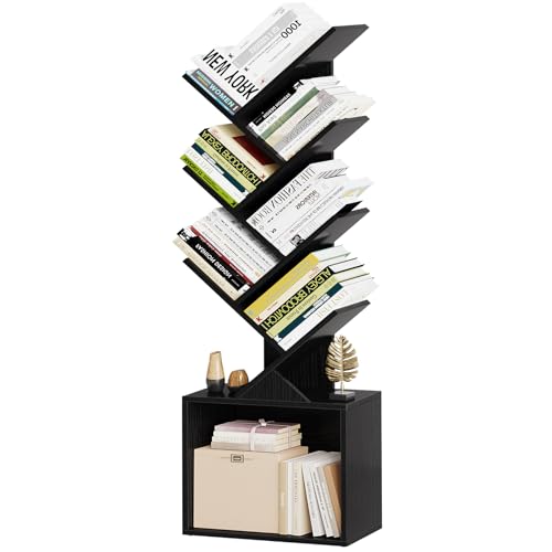 6 Tier Wood Bookshelf with Storage Drawer G5741