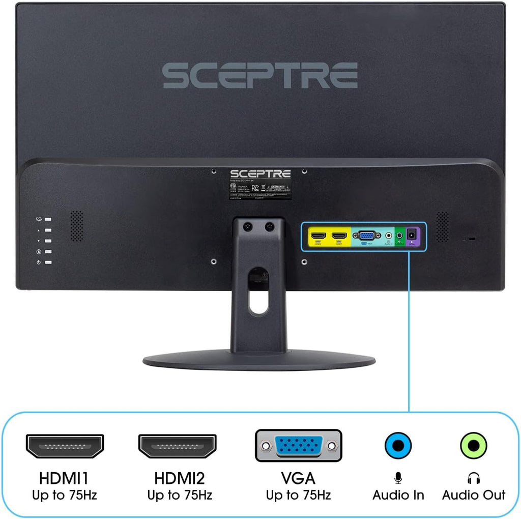 24 LED Monitor 75Hz 1920 x 1080 FHD Resolution Computer Monitor with Built-in Speakers and VESA Mounting Z80185