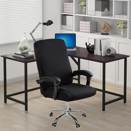 Large Black High Back Chair Cover with Zipper M2612